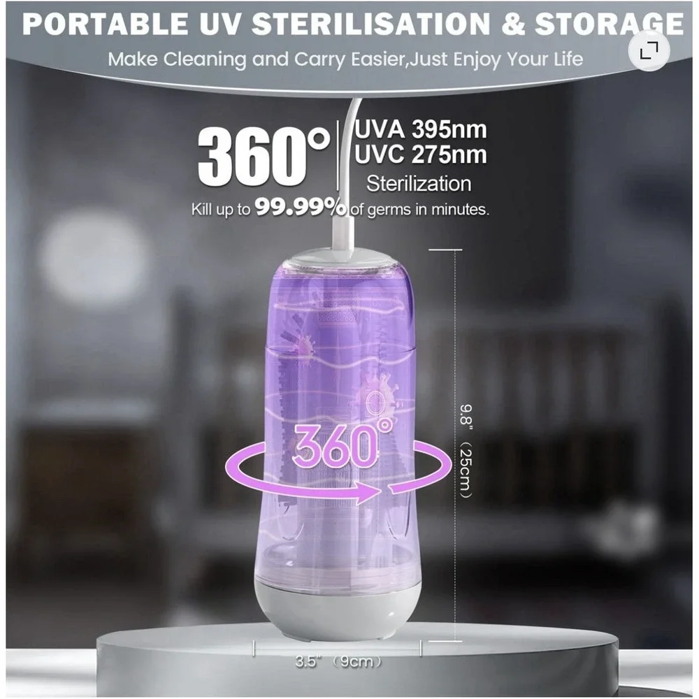 Orzbow Baby Bottle Straw Brush Cleaning Sterilizing Set Rechargeable Travel